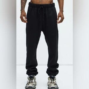 NOVAMEN Men's Black Drawstring Pants